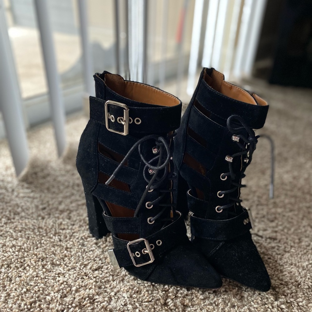 Black ankle boots